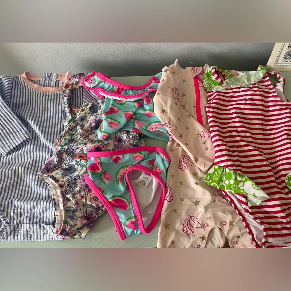 Baby Girl 6-18 mos Ruffle Butts Egg Hanna Andersson Ect Swimwear Lot Of 5